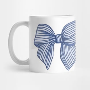 Coquette Navy Blue Bow Mug